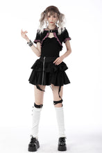 Load image into Gallery viewer, Gothic lolita pink plaid cat ear hoody cape BW105