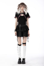 Load image into Gallery viewer, Gothic lolita pink plaid cat ear hoody cape BW105