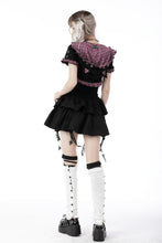 Load image into Gallery viewer, Gothic lolita pink plaid cat ear hoody cape BW105
