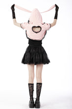 Load image into Gallery viewer, Princess pink rabbit ear heart back cape BW106