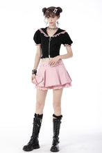 Load image into Gallery viewer, Alternative fashion Cat haunt zipper top  BW108