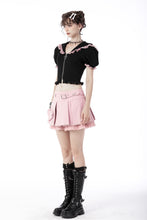 Load image into Gallery viewer, Alternative fashion Cat haunt zipper top  BW108
