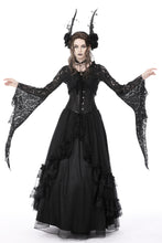 Load image into Gallery viewer, Gothic witch bell sleeves lace cape BW111