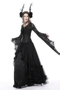 Gothic witch bell sleeves lace cape BW111