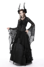 Load image into Gallery viewer, Gothic witch bell sleeves lace cape BW111