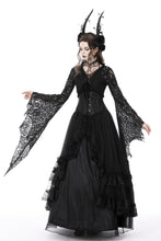 Load image into Gallery viewer, Gothic witch bell sleeves lace cape BW111