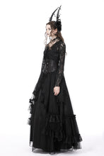 Load image into Gallery viewer, Gothic witch bell sleeves lace cape BW111
