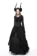 Load image into Gallery viewer, Gothic witch bell sleeves lace cape BW111