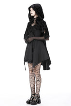 Load image into Gallery viewer, Gothic skull velvet hooded cape BW112