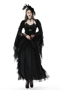 Gothic retro girdling waist bell-sleeves cape BW120