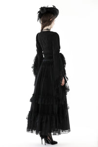 Gothic retro girdling waist bell-sleeves cape BW120