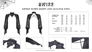 Gothic retro court lace sleeves cape BW122