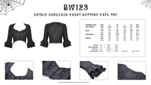 Load image into Gallery viewer, Gothic gorgeous court buttorn cape top BW123