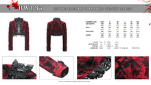 Load image into Gallery viewer, Gothic elegant dark red velvet shrug BW137