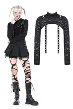 Load image into Gallery viewer, Punk decadent raggedy shrug BW138