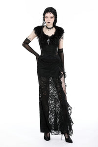 Gothic queen's luxe fur shawl BW139