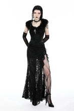 Load image into Gallery viewer, Gothic queen&#39;s luxe fur shawl BW139