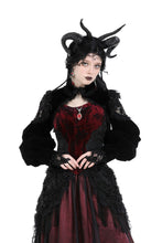 Load image into Gallery viewer, Gothic escape princess rose sexy shoulder velvet shrug BW140