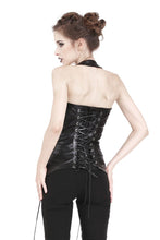 Load image into Gallery viewer, Punk PU leather corset with side rope design via metal D buckle CW026 - Gothlolibeauty