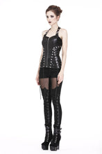 Load image into Gallery viewer, Punk PU leather corset with side rope design via metal D buckle CW026 - Gothlolibeauty
