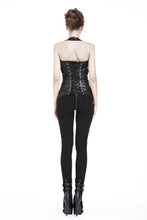 Load image into Gallery viewer, Punk PU leather corset with side rope design via metal D buckle CW026 - Gothlolibeauty