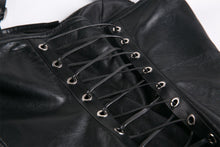 Load image into Gallery viewer, Punk PU leather corset with side rope design via metal D buckle CW026 - Gothlolibeauty