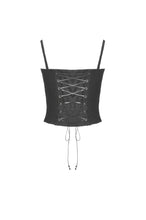 Load image into Gallery viewer, Tie up bust metal buckle punk corset CW029