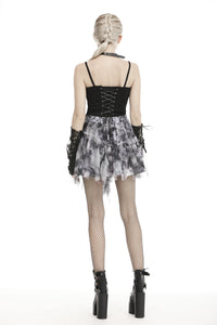Tie up bust metal buckle punk corset CW029
