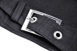 Tie up bust metal buckle punk corset CW029