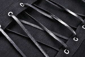 Tie up bust metal buckle punk corset CW029
