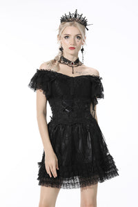 Gothic luxe embroiders lady underbust corset CW031