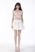 Load image into Gallery viewer, Princess pink heart to heart strap top CW036
