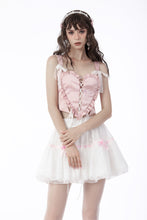 Load image into Gallery viewer, Princess pink heart to heart strap top CW036