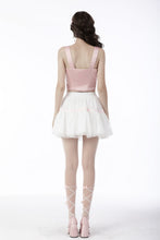 Load image into Gallery viewer, Princess pink heart to heart strap top CW036