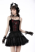 Load image into Gallery viewer, Gothic funeral dark red dead cross strap top CW037