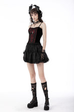 Load image into Gallery viewer, Gothic funeral dark red dead cross strap top CW037