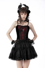 Load image into Gallery viewer, Gothic funeral dark red dead cross strap top CW037