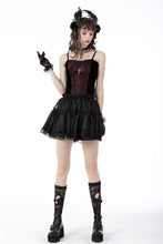 Load image into Gallery viewer, Gothic funeral dark red dead cross strap top CW037