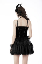 Load image into Gallery viewer, Gothic funeral dark red dead cross strap top CW037