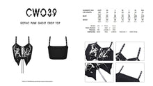 Load image into Gallery viewer, Gothic punk ghost crop top CW039