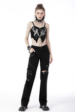 Load image into Gallery viewer, Gothic punk ghost crop top CW039
