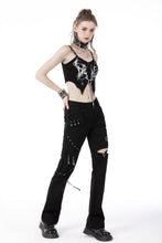 Load image into Gallery viewer, Gothic punk ghost crop top CW039