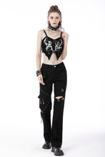 Load image into Gallery viewer, Gothic punk ghost crop top CW039