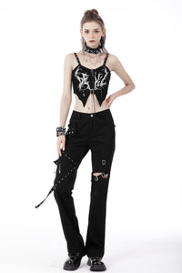 Gothic punk ghost crop top CW039