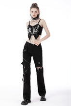 Load image into Gallery viewer, Gothic punk ghost crop top CW039