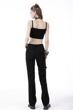 Load image into Gallery viewer, Gothic punk ghost crop top CW039