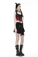 Load image into Gallery viewer, Black red gothic doll corset CW047