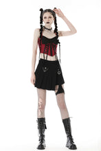 Load image into Gallery viewer, Black red gothic doll corset CW047