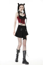 Load image into Gallery viewer, Black red gothic doll corset CW047