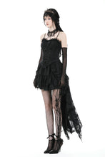 Load image into Gallery viewer, Gothic lace up corset top CW059BK